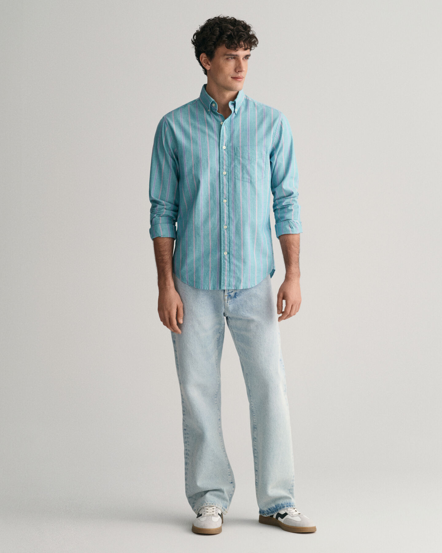 Regular Fit Striped Archive Oxford Shirt 