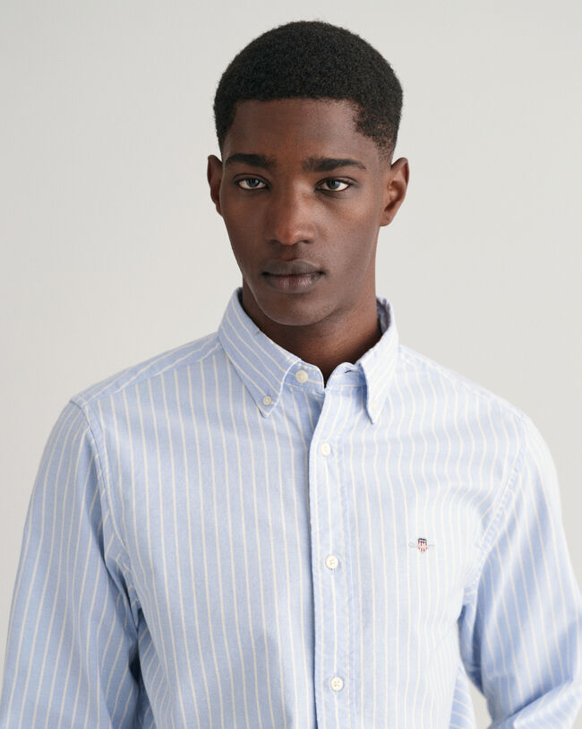 Slim Fit Striped Oxford Stretch Shirt