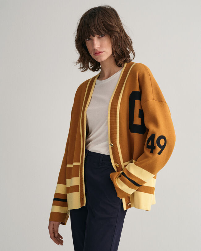 GANT Varsity V-Neck Cardigan
