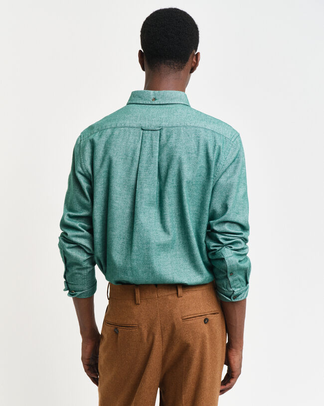 Regular Fit Flannel Herringbone Shirt