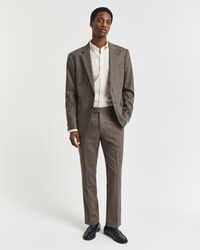 Slim Fit Flannel Herringbone Suit Pants