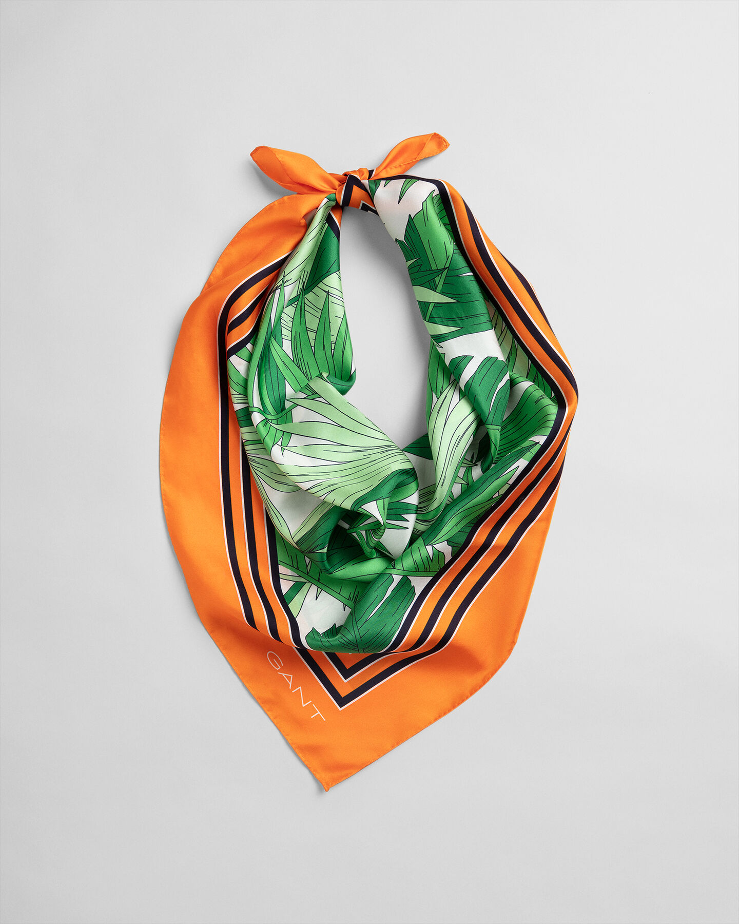 Palm Breeze Print Silk Scarf