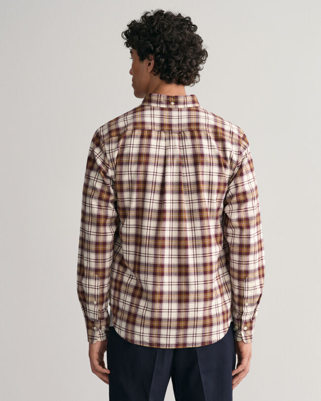 Regular Fit Checked Brushed Oxford Shirt
