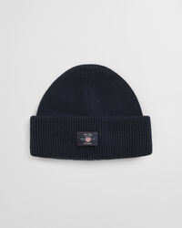 Ribbed Cotton Blend Beanie