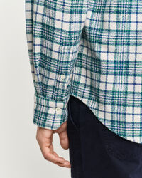 Oversized Textured Checked Shirt