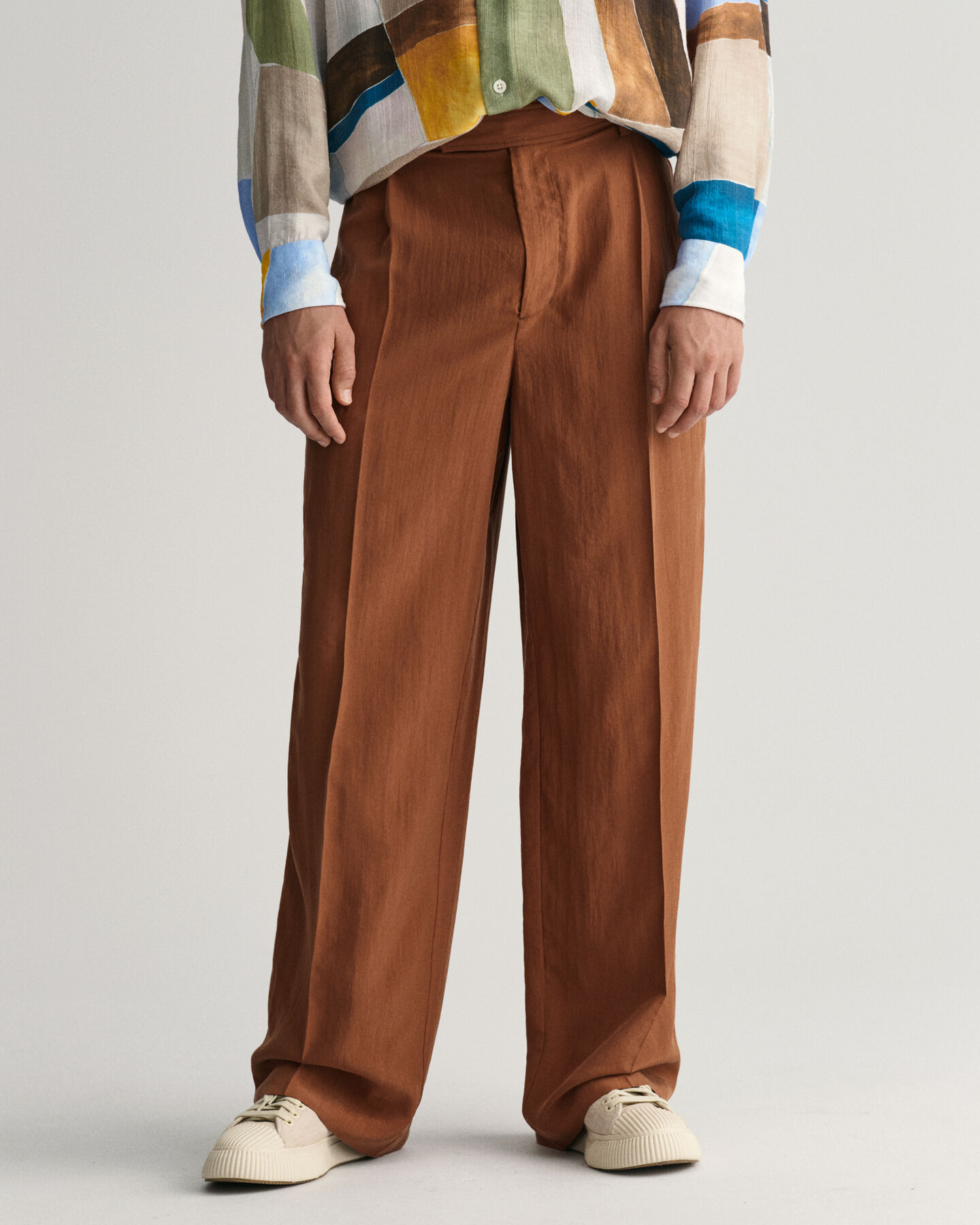 Relaxed Fit Silk Suit Pants