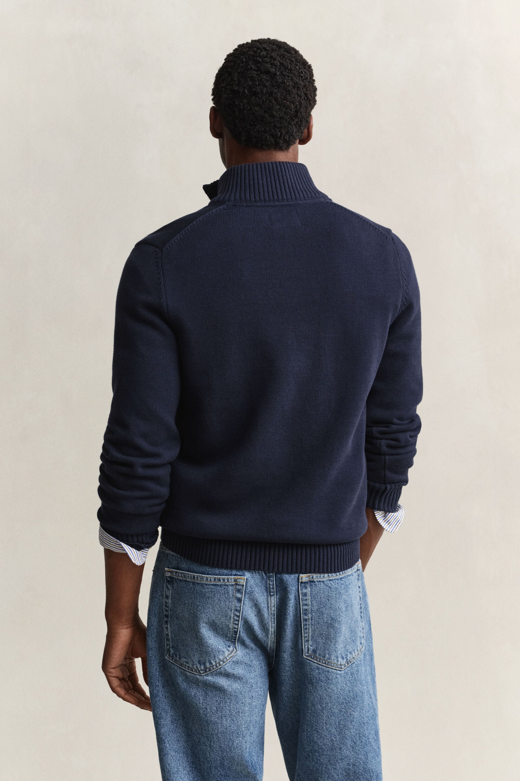 Casual Cotton Half-Zip Sweater