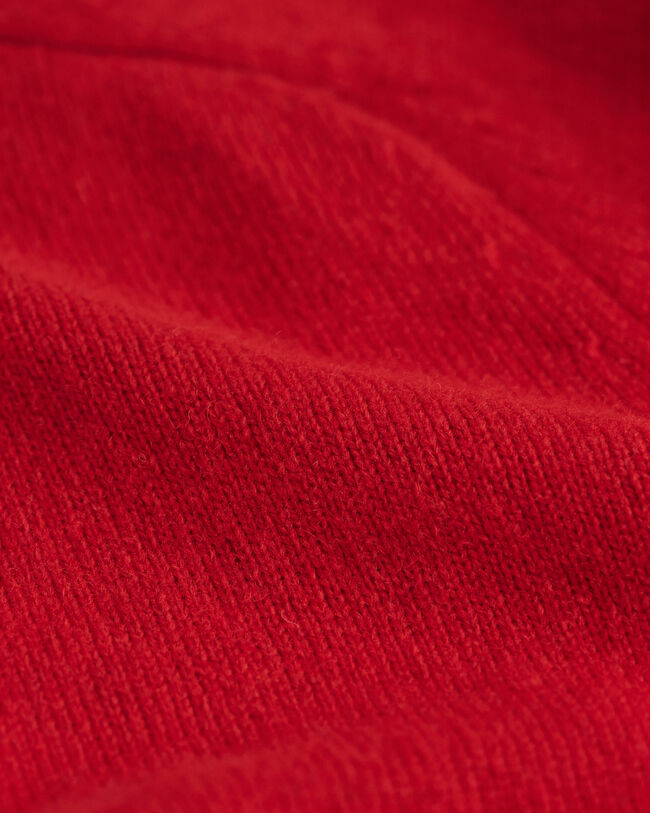 Saddle Shoulder Wool Crew Neck Sweater