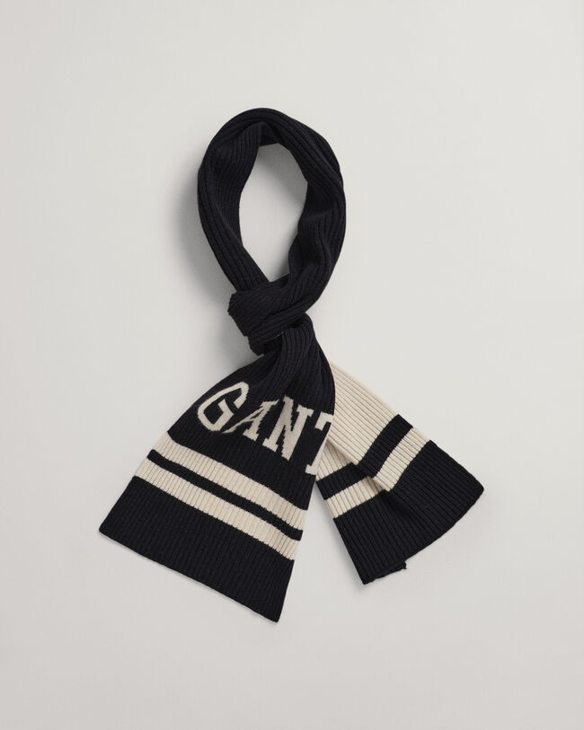 Striped Wool Collegiate Scarf