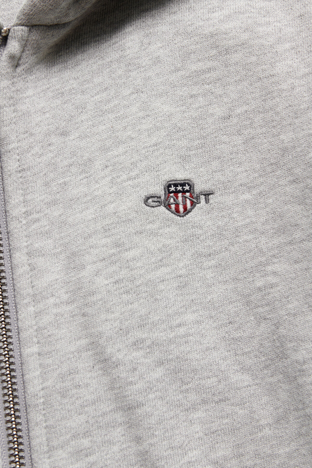 Teens Shield Zip Hoodie — GREY MELANGE