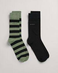 2-Pack Barstripe & Solid Socks
