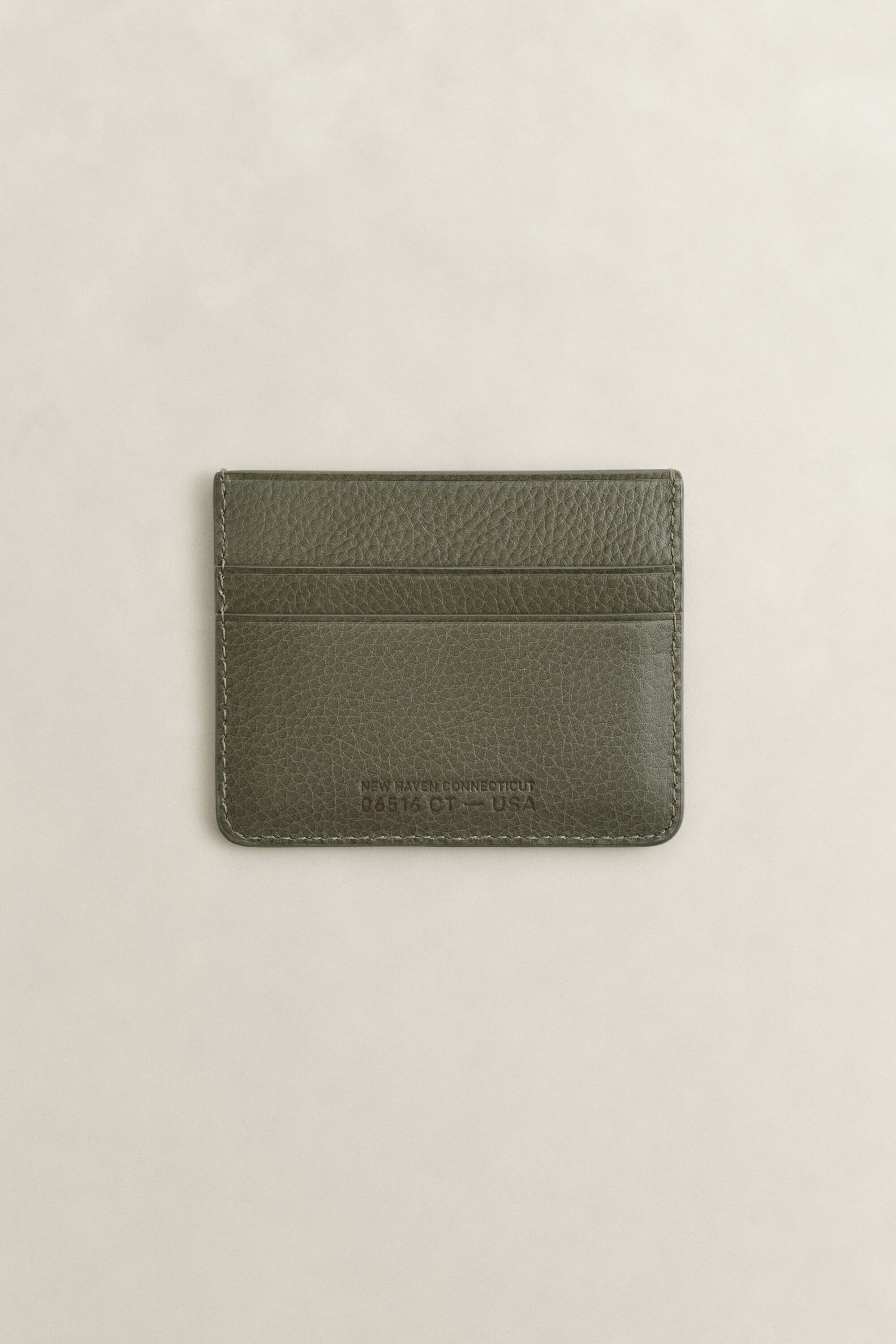 Grained Leather Card Pouch