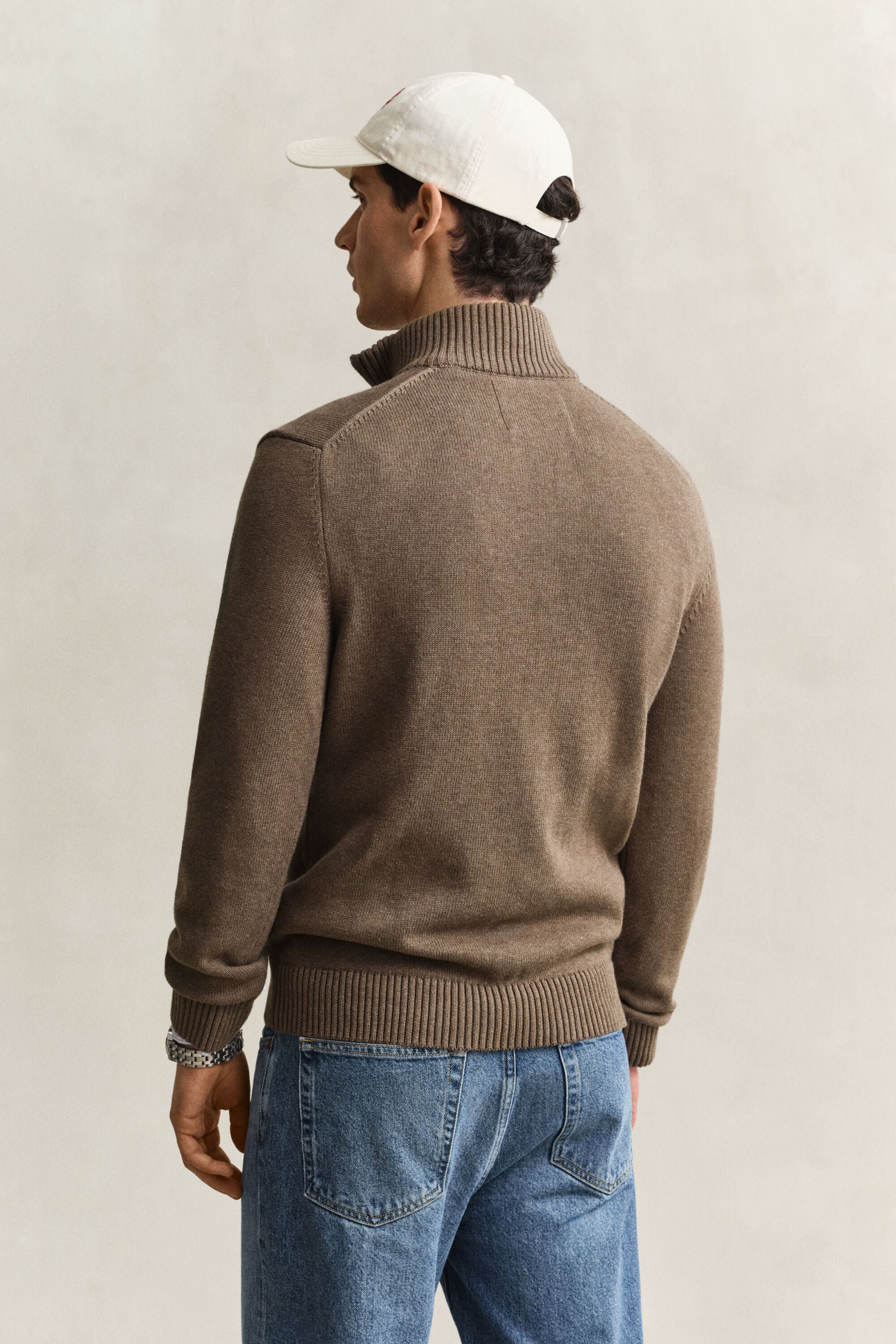 Casual Cotton Half-Zip Sweater
