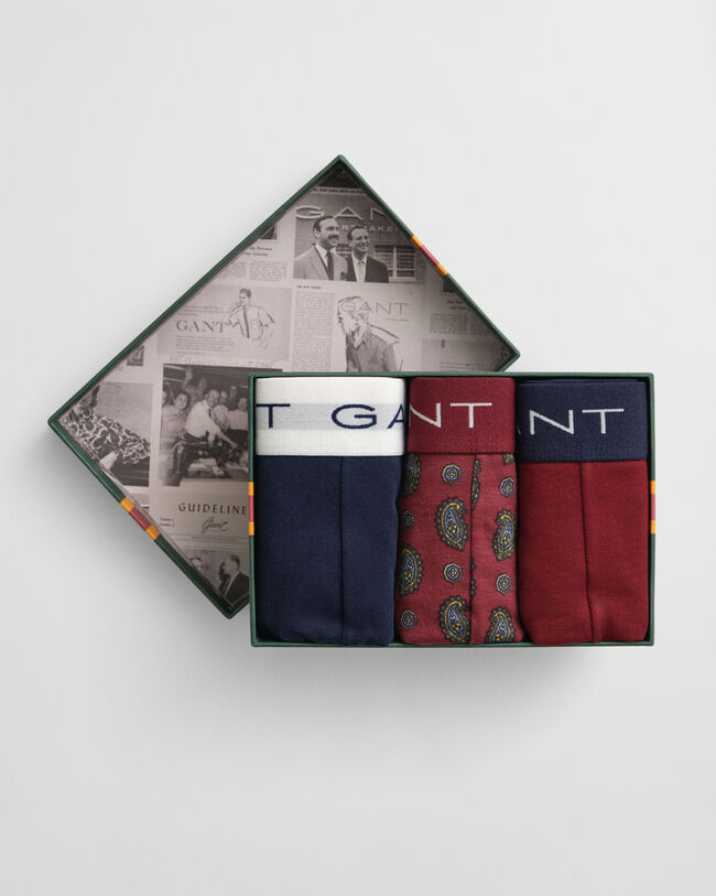 3-Pack Paisley Print Trunks Gift Box