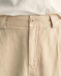 Pleated Cotton Linen Chinos