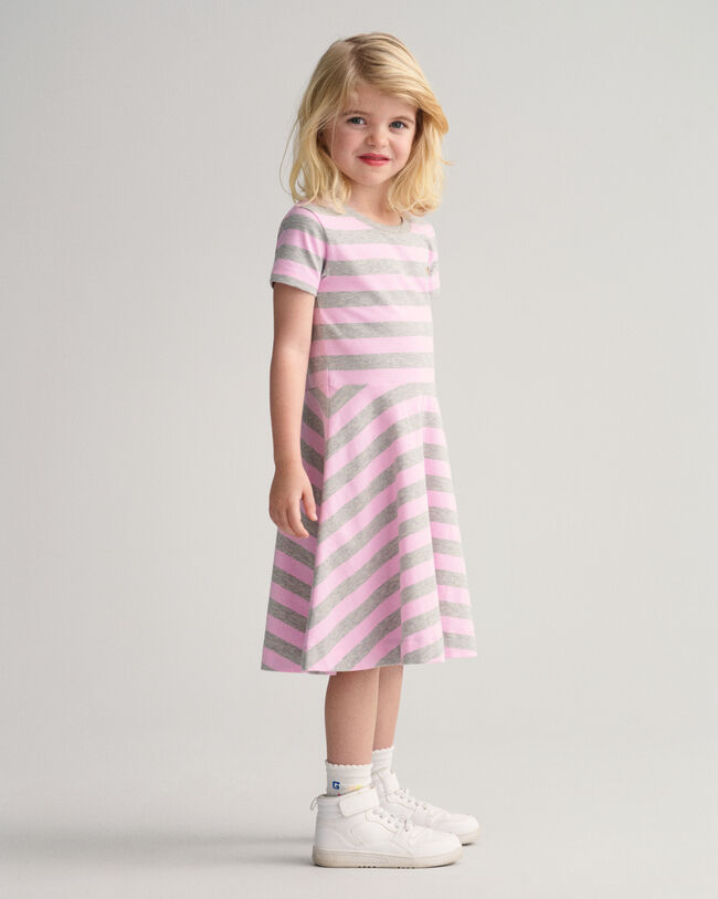 Girls Striped Spin Dress