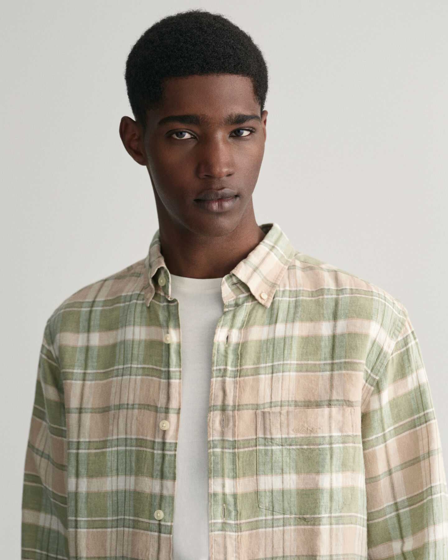 Regular Fit Madras Linen Shirt