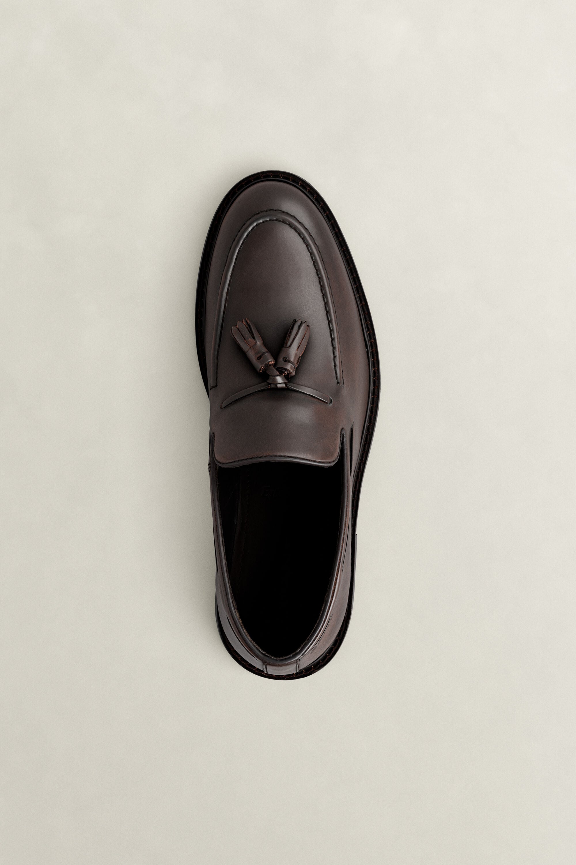 Lozham Leather Loafers — DARK BROWN