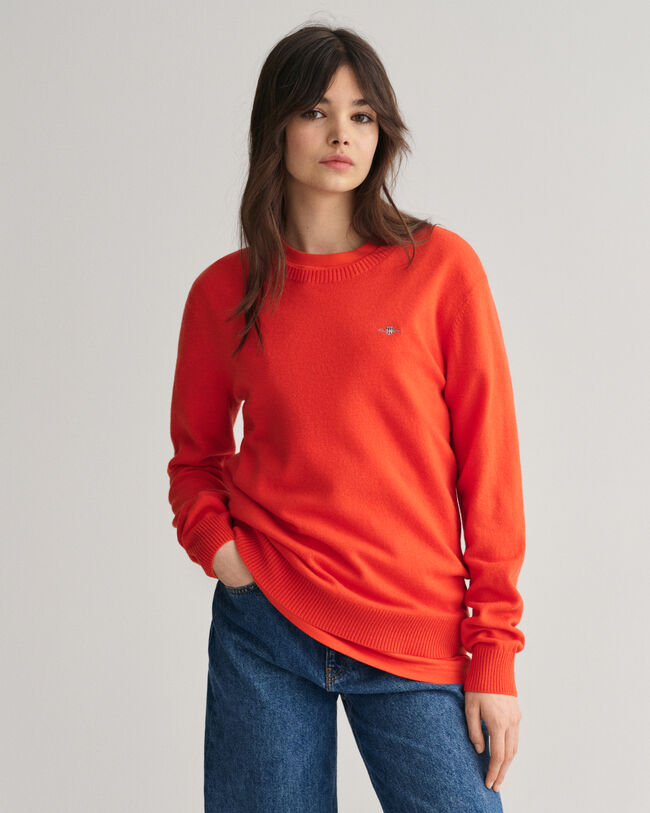Teens Shield Lambswool Crew Neck Sweater