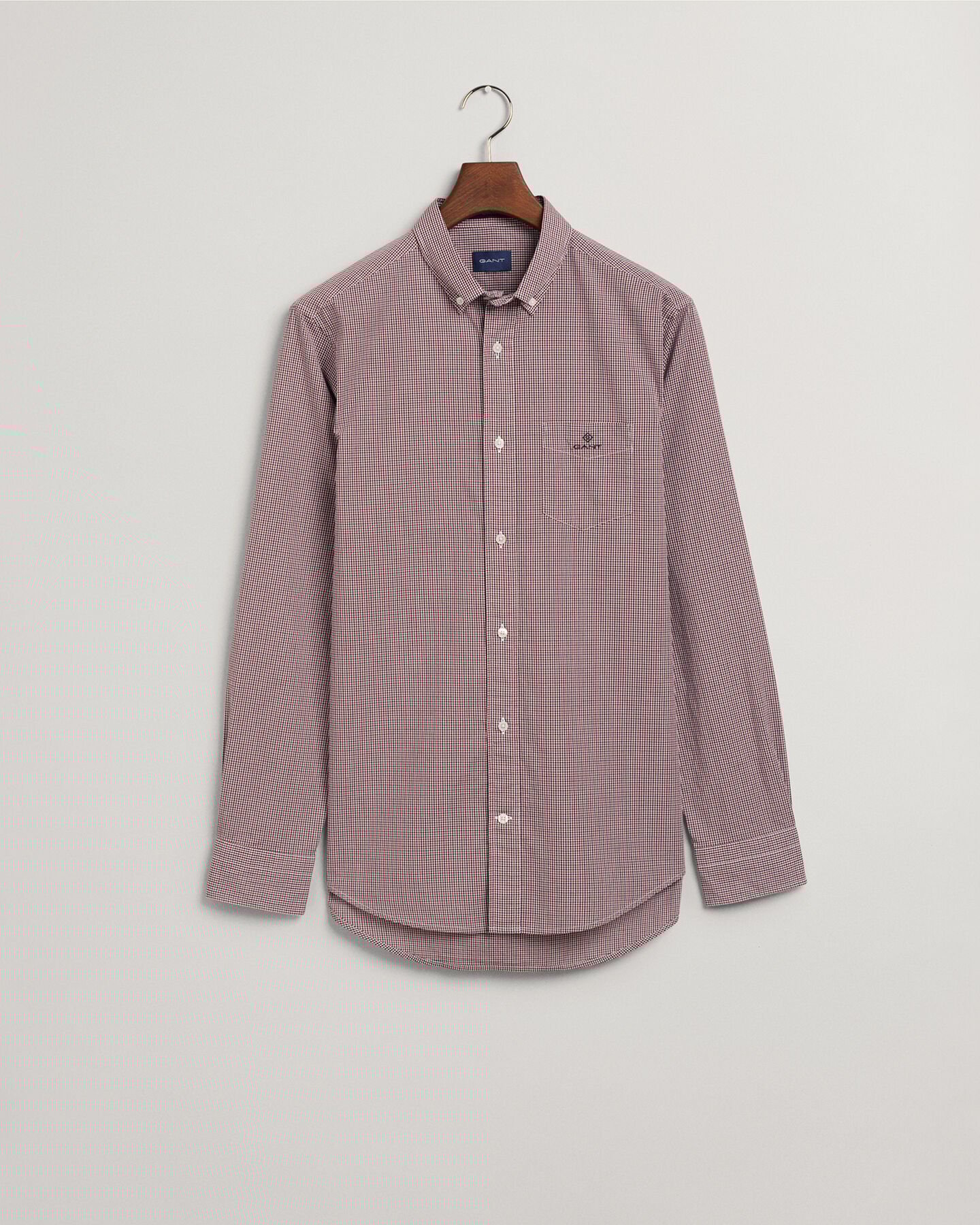 Regular Fit Poplin Micro Gingham Shirt