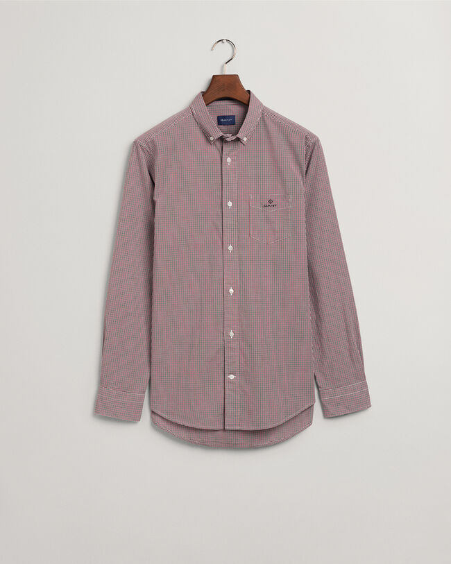 Regular Fit Poplin Micro Gingham Shirt