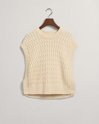 Textured Cotton Crew Neck Vest