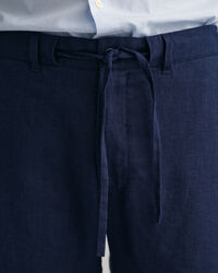 Relaxed Fit Linen Drawstring Shorts