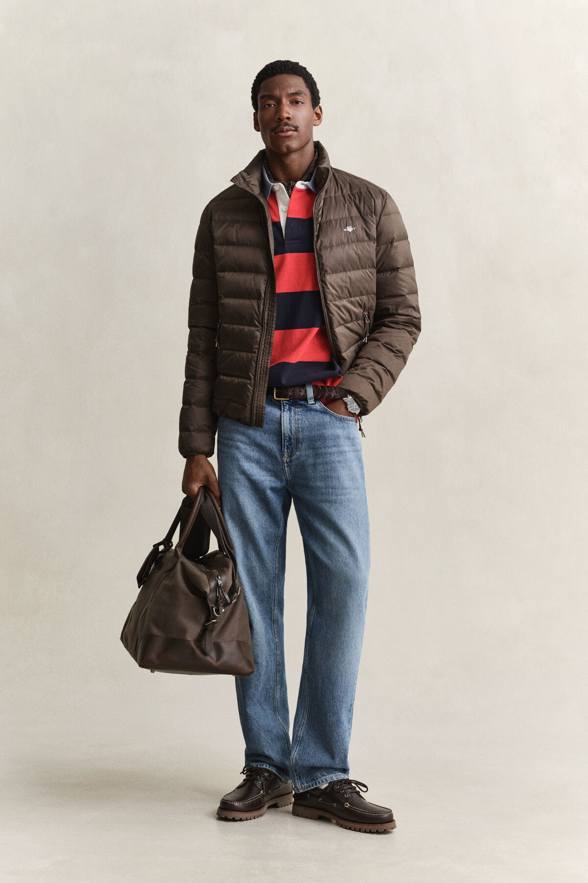 Light Down Jacket — SHADOW BROWN