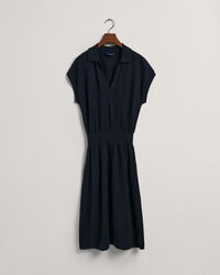 Collared Linen Blend Dress