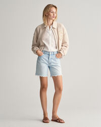 Regular Fit Mid Length Denim Shorts