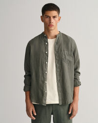 Regular Fit Garment-Dyed Linen Shirt