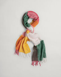 Multi Check Mohair Wool Scarf
