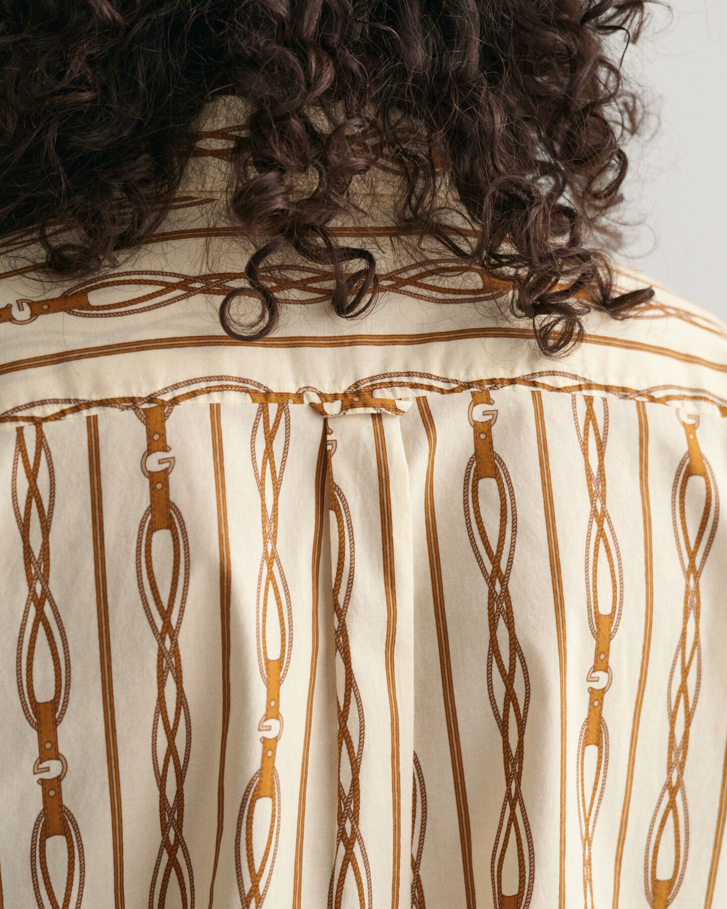 Relaxed Fit Rope Striped Cotton Voile Shirt