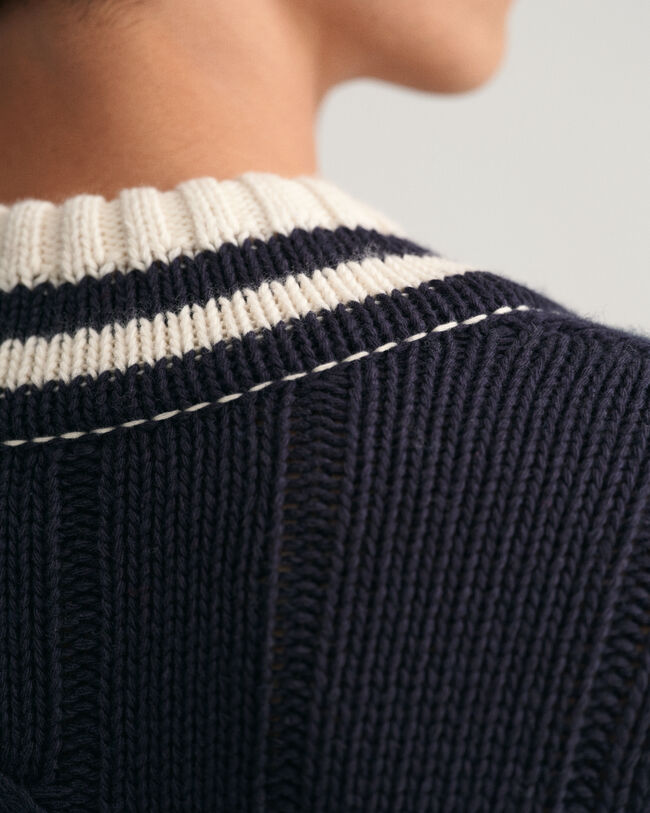 Intarsia V-Neck Sweater