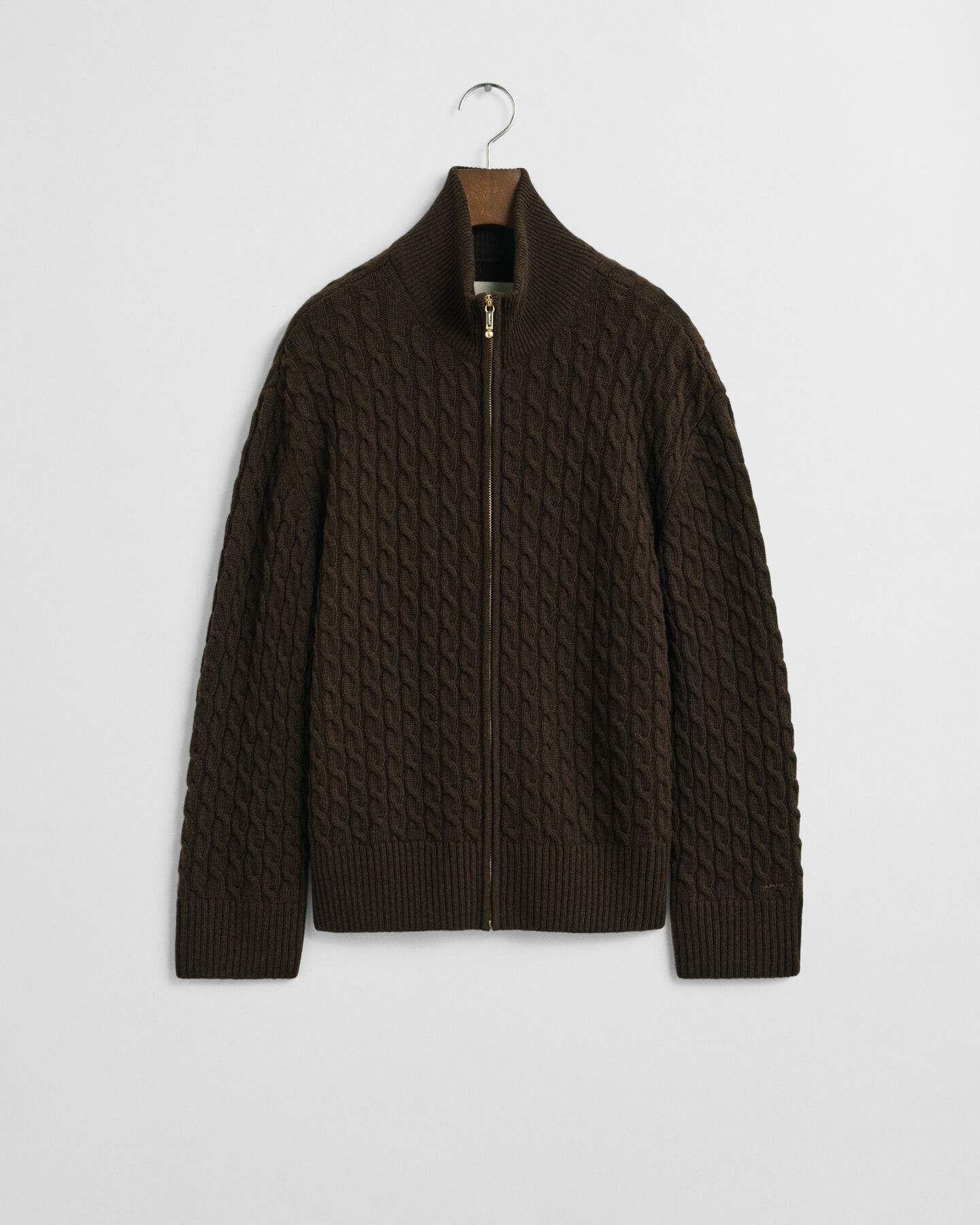 Cable Knit Zip Cardigan