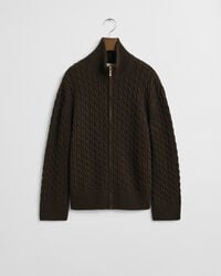 Cable Knit Zip Cardigan