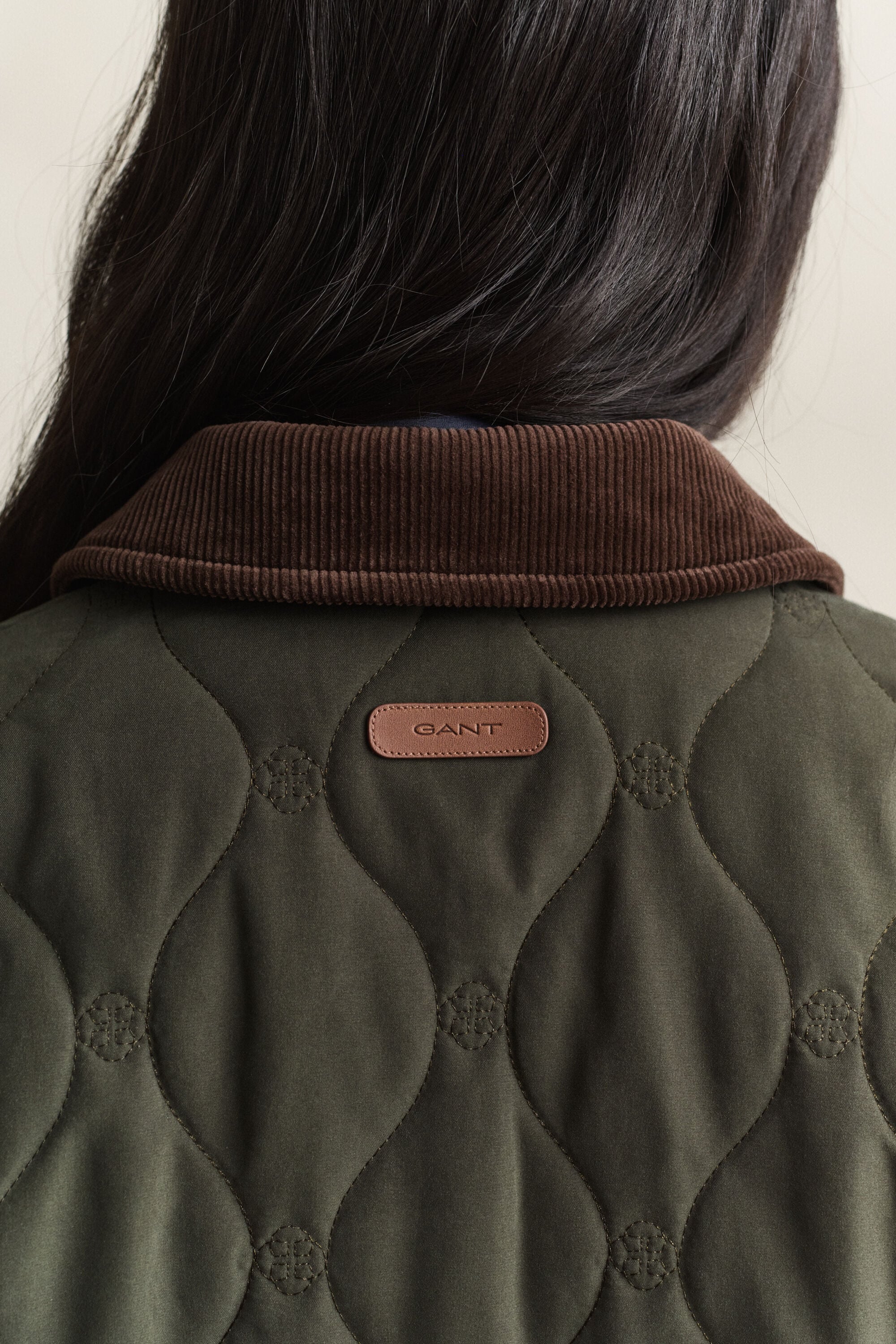 Monogram Quilted Jacket — DARK MOSS GREEN
