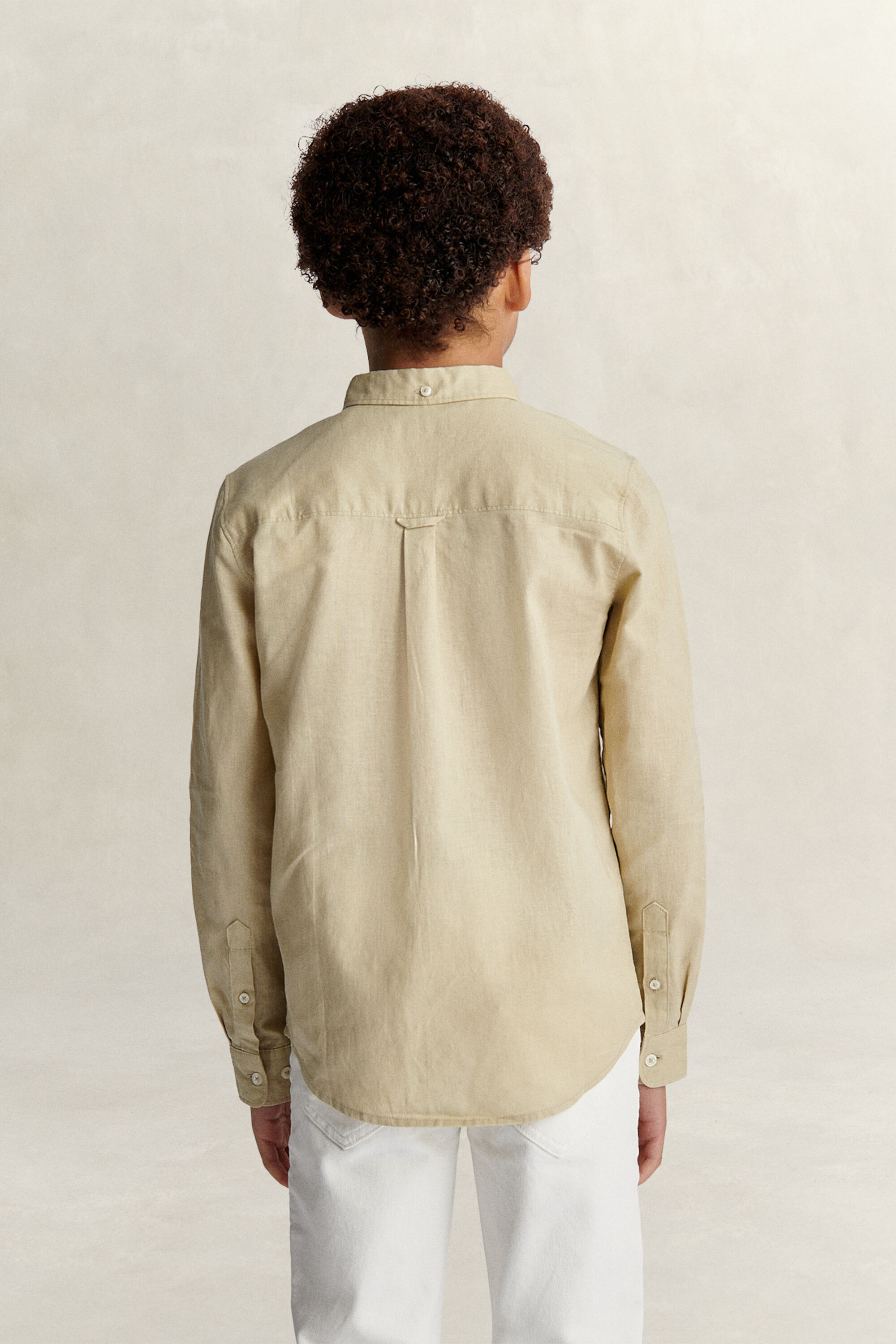 Teen Boys Linen Blend Shirt