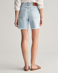 Regular Fit Mid Length Denim Shorts