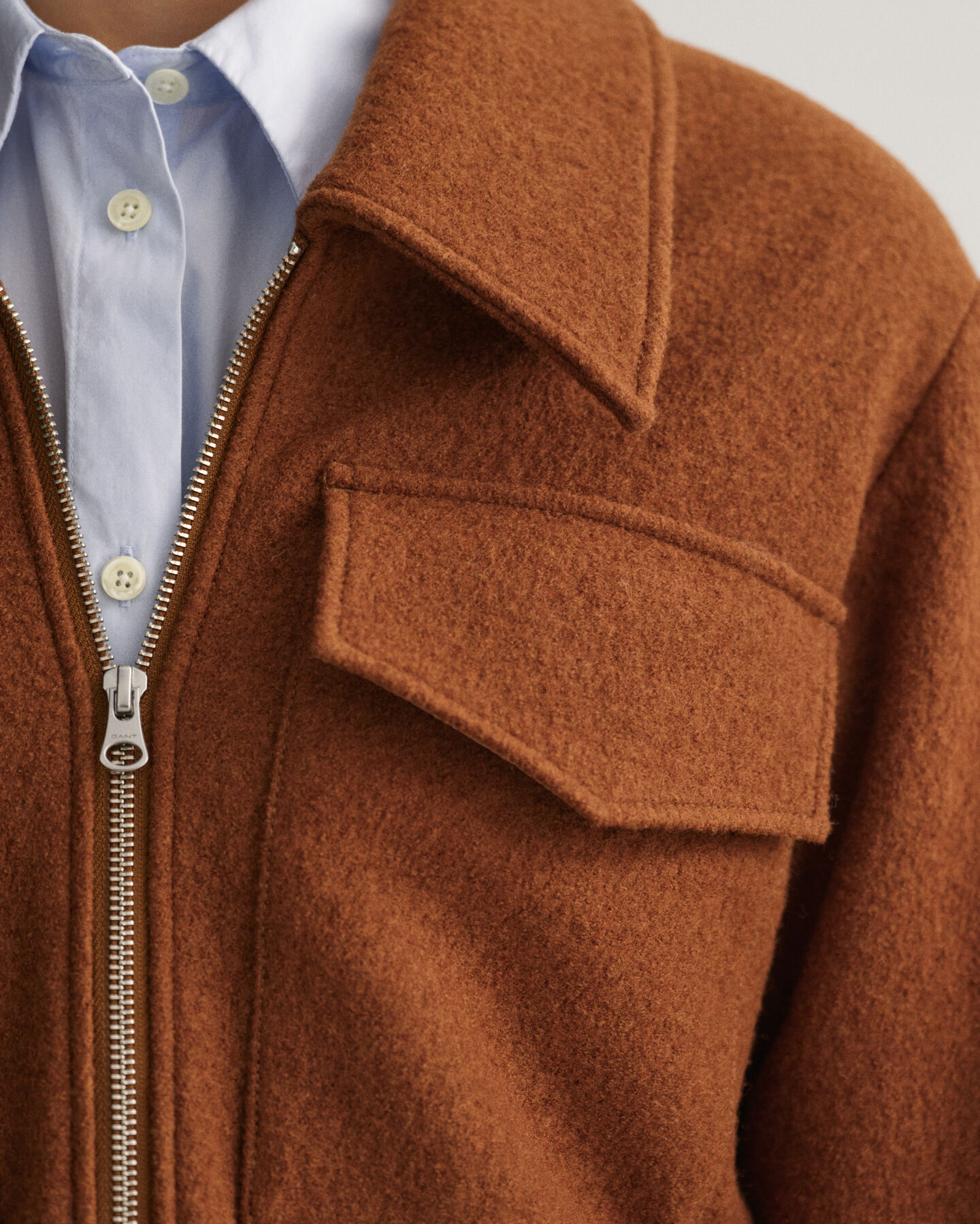 Boucl&eacute; Zip Jacket