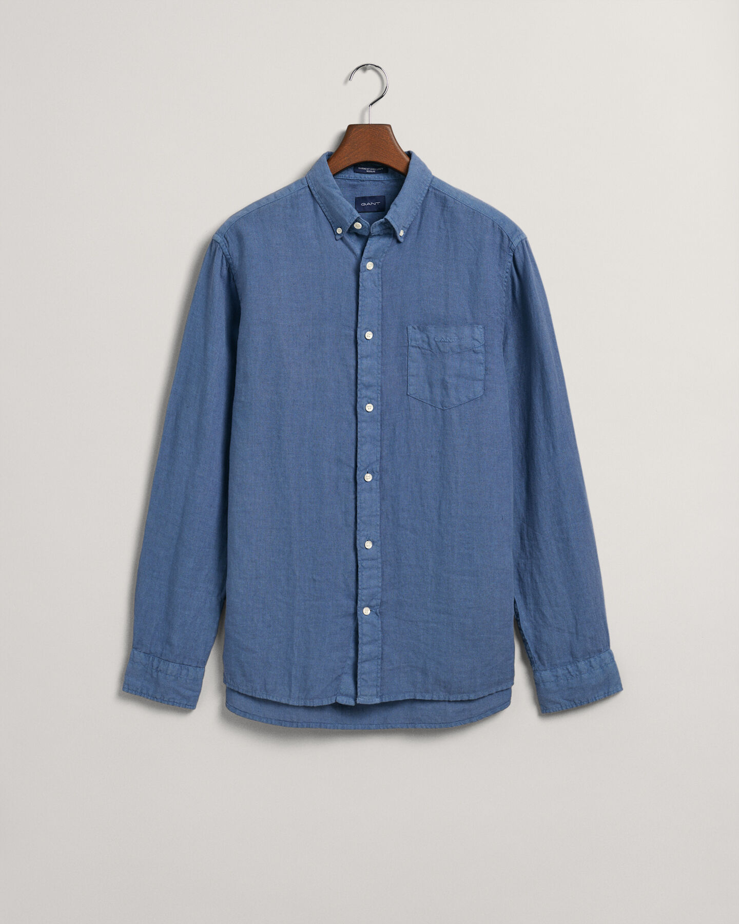 Regular Fit Garment-Dyed Linen Shirt