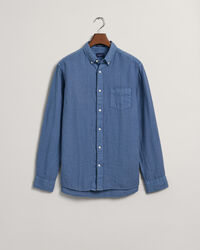 Regular Fit Garment-Dyed Linen Shirt