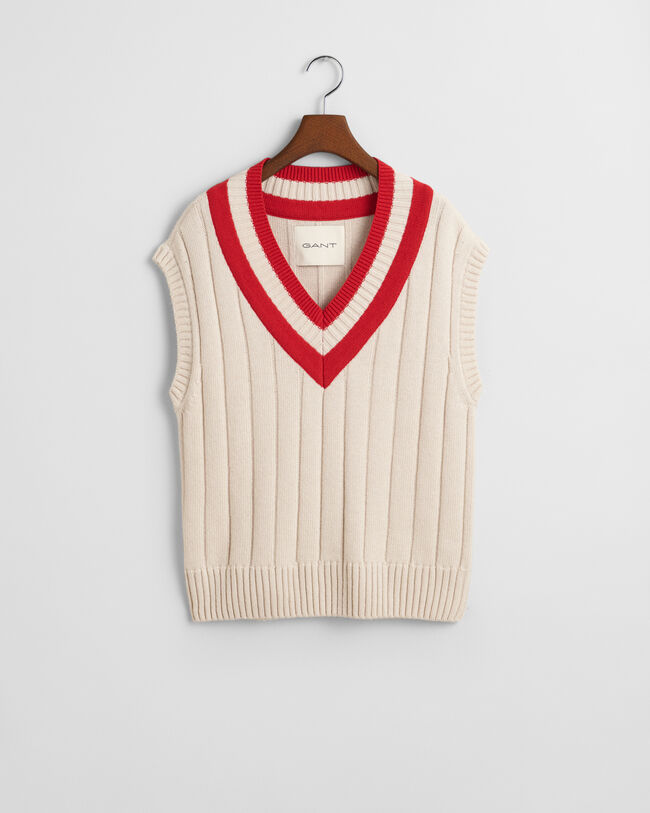 Contrast V-Neck Vest