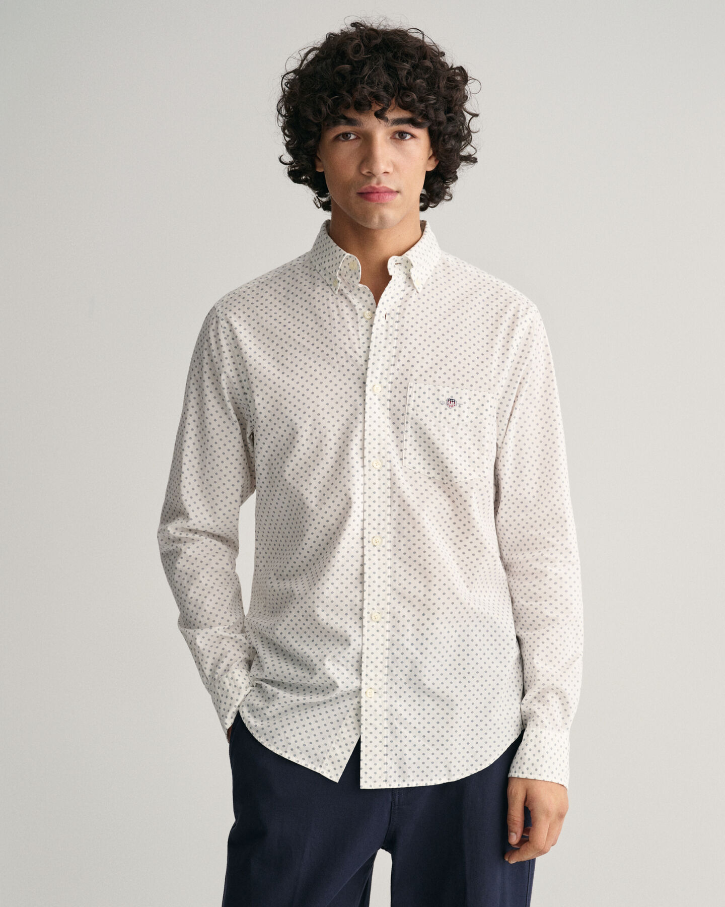 Regular Fit Micro Print Shirt