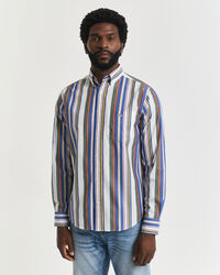 Regular Fit Multi Striped Classic Poplin Shirt
