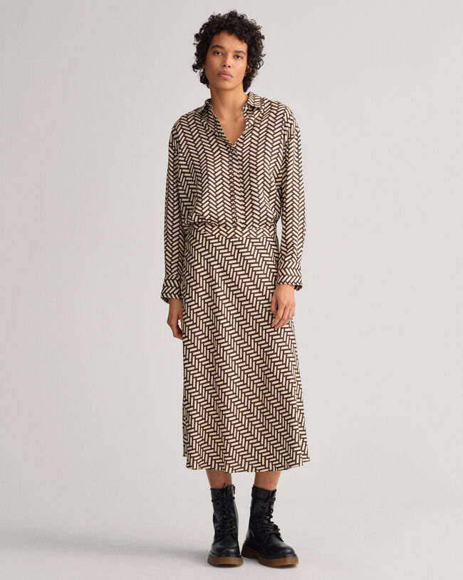 Geometric A-Line Skirt