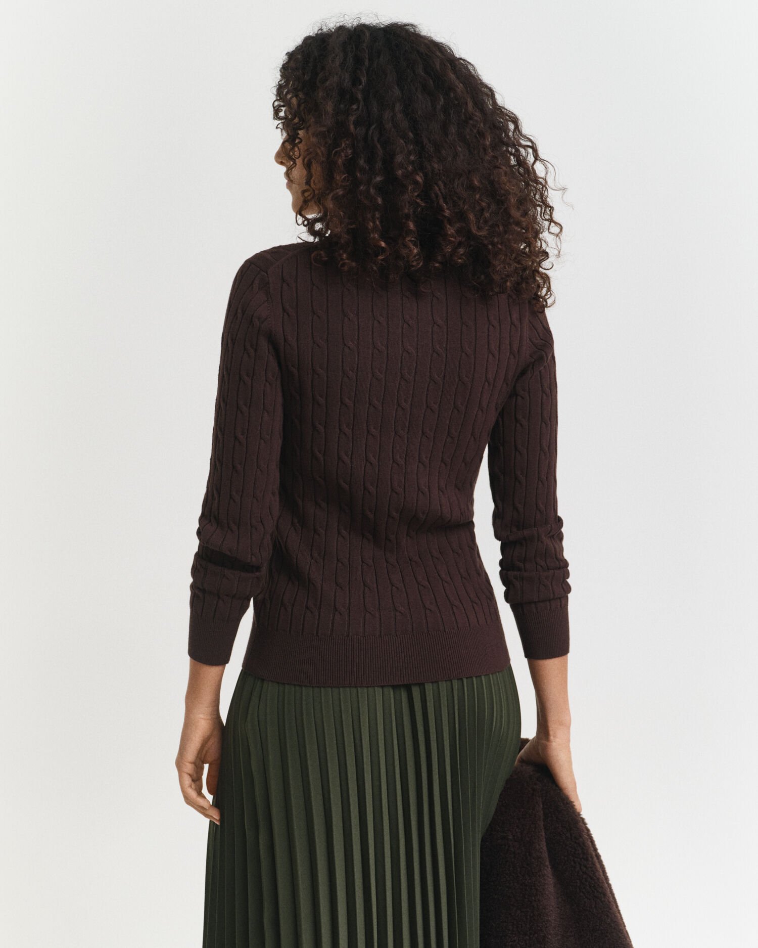 Cable Knit Crew Neck Sweater