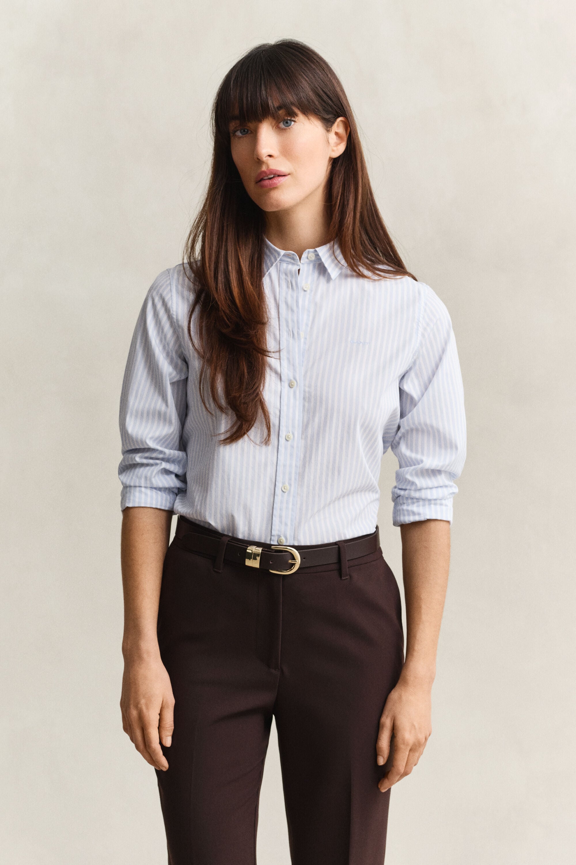 Regular Fit Striped Classic Poplin Shirt