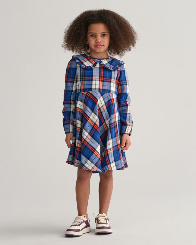 Girls Checked Flannel Dress