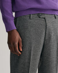 Tapered Herringbone Pants